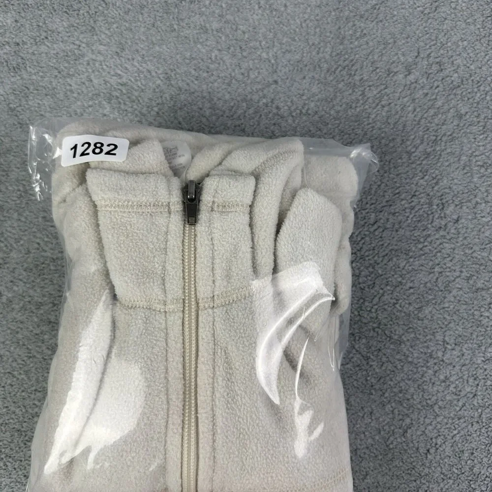 Patagonia Synchilla Jacket Women Medium Ivory 1/4 Zip Casual Hiking Outdoor READ - Picture 10 of 10